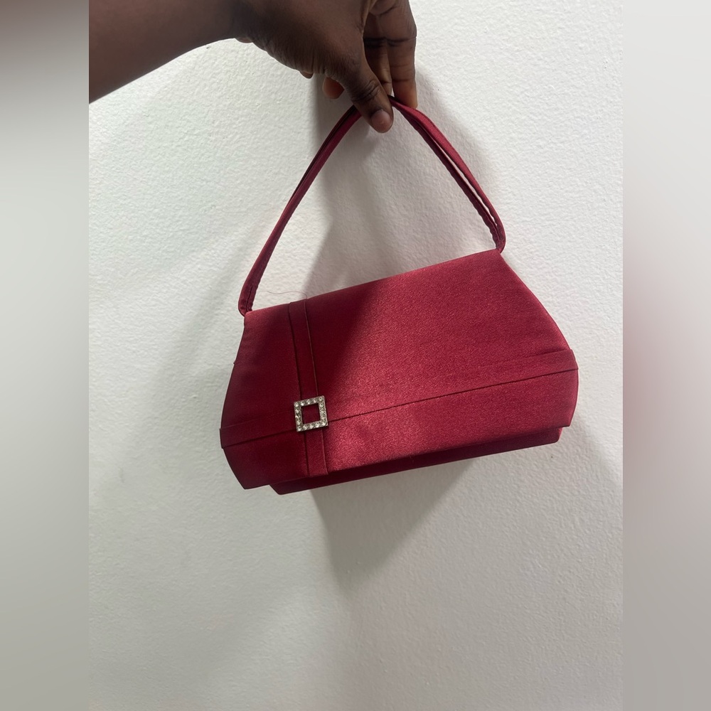 Burgundy evening bag